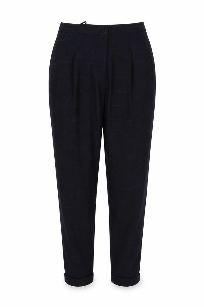F&F Womens Blue Check  Trousers  Size 12 L27 in