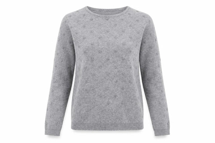 Mango Womens Grey Polka Dot Pullover Jumper Size S