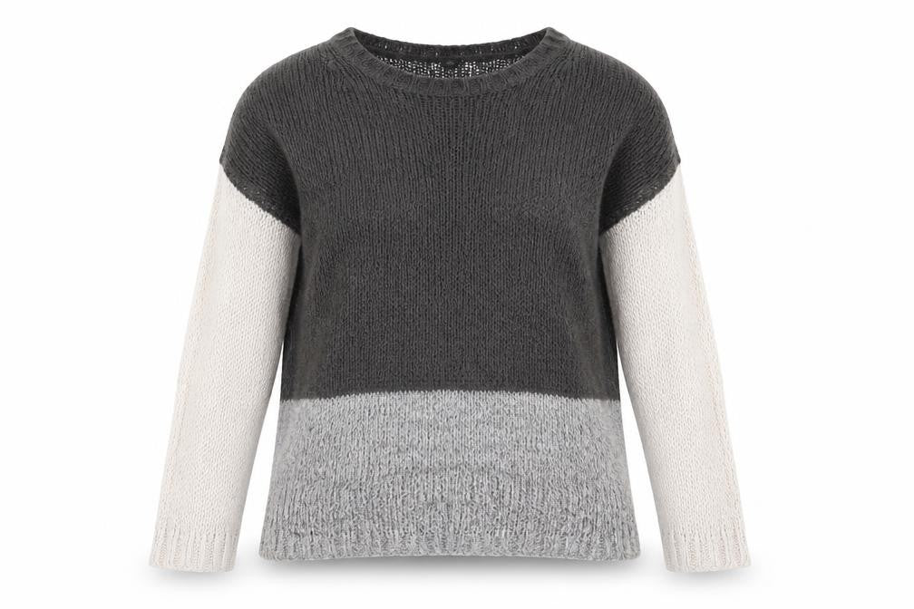 Front view of Topshop women’s multicoloured jumper, size UK 10