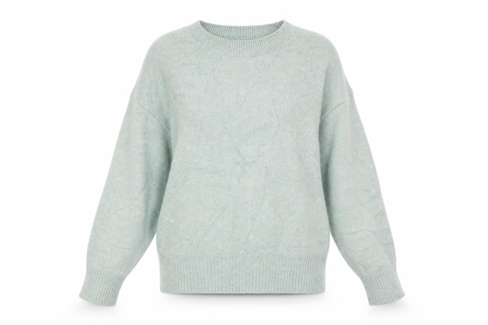 Front view of H&M women’s green jumper, size S
