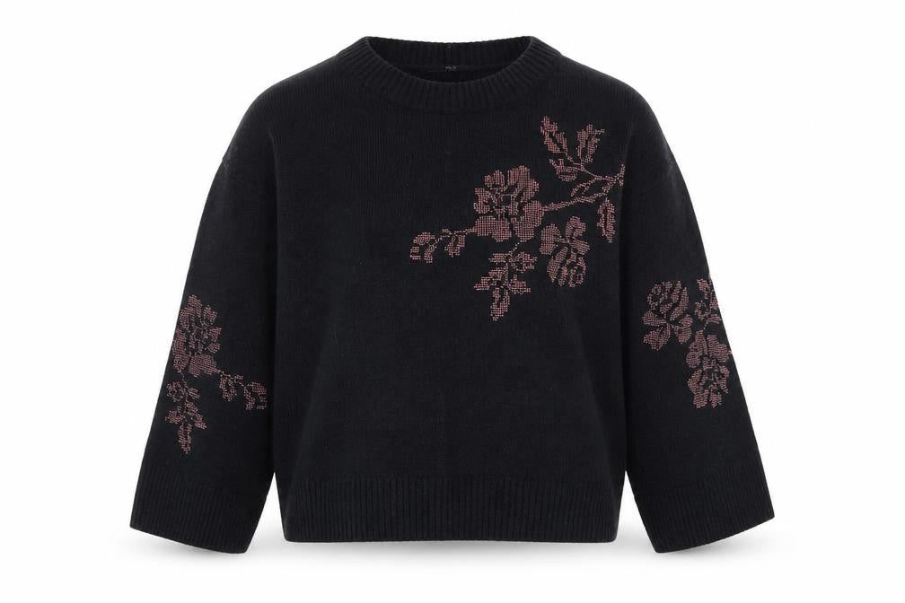 Front view of Next women’s blue floral jumper, size UK 14