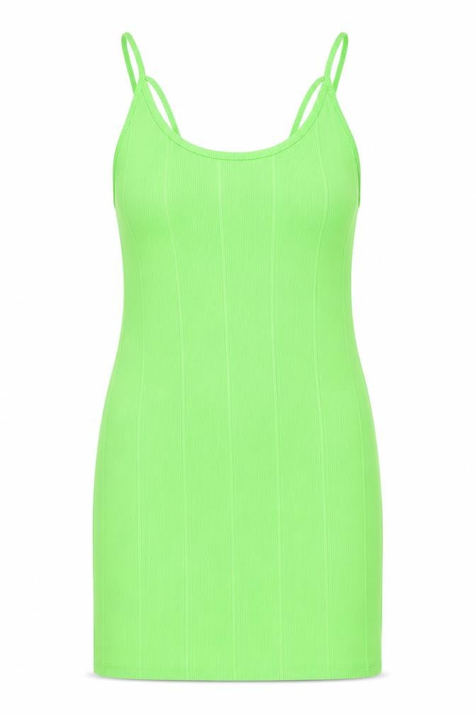 Front view of PRETTYLITTLETHING PRETTY LITLE THING women’s green fit & flare, size UK 8