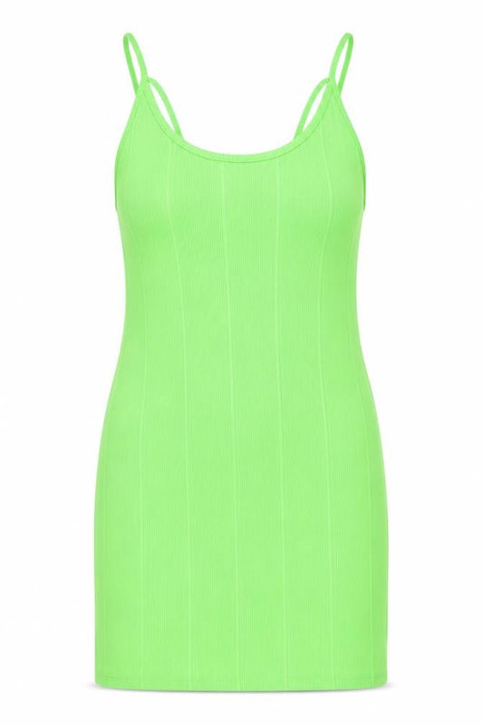 Front view of PRETTYLITTLETHING PRETTY LITLE THING women’s green fit & flare, size UK 8