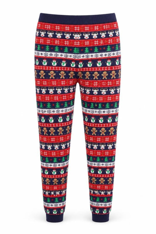 Front view of Primark girls’ multicoloured jogger trousers, size M, - stretch waistband