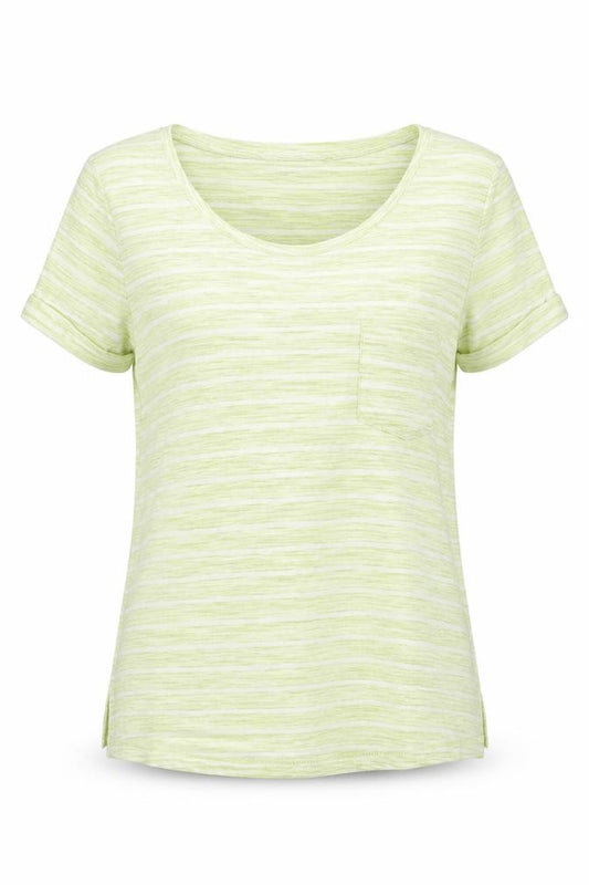 Front view of Next women’s green basic t-shirt, size UK 6