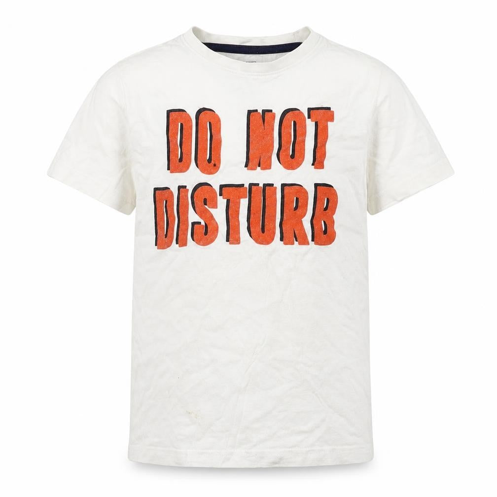 Front view of F&F boys’ white basic t-shirt, size 8-9, years