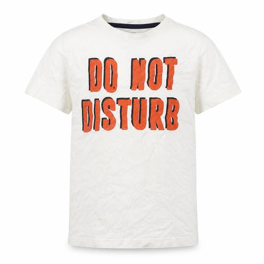 Front view of F&F boys’ white basic t-shirt, size 8-9, years