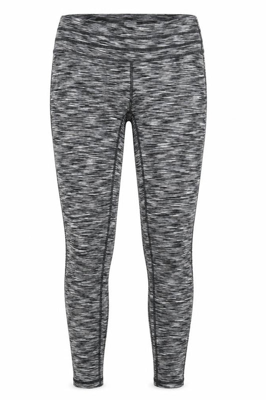Front view of 32 Degrees women’s grey compression leggings, size UK 28, in, 26-inch leg