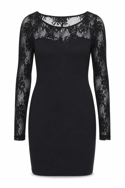 Front view of AX Paris women’s black mini, size UK 10
