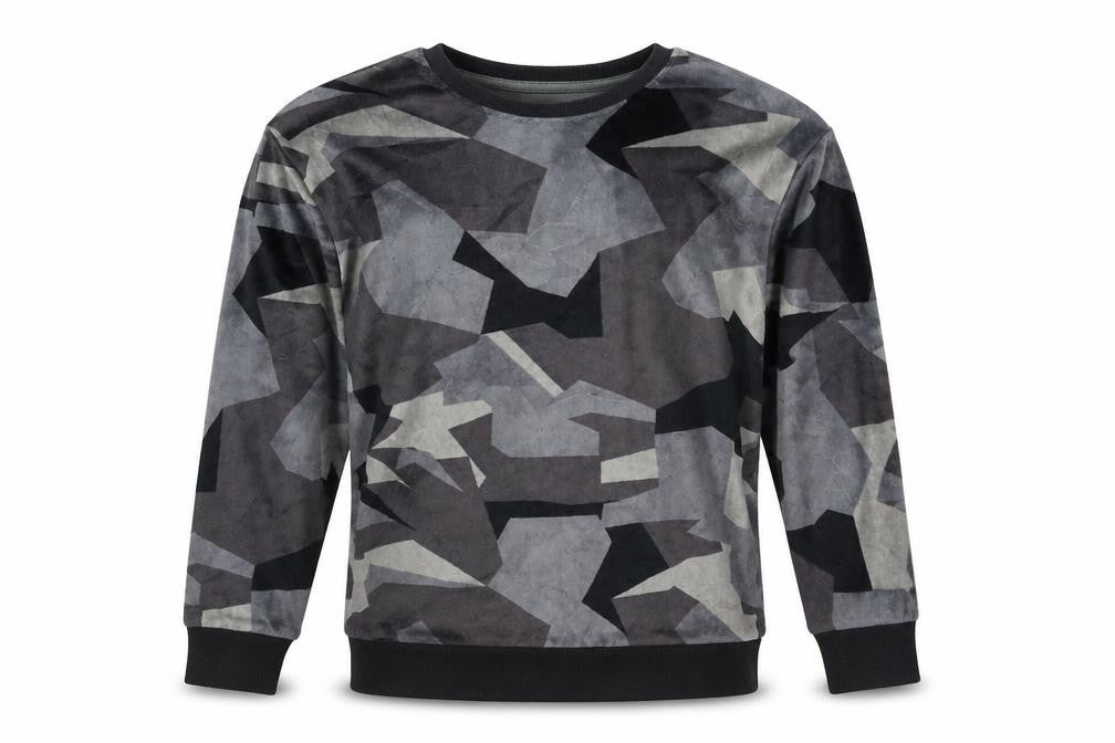 Front view of Marks & Spencer boys’ multicoloured geometric pyjama top, size 7-8, years