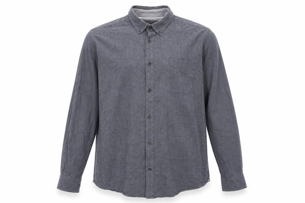 Maine New England Mens Blue Houndstooth   Button-Up Size XL  - Tailored fit