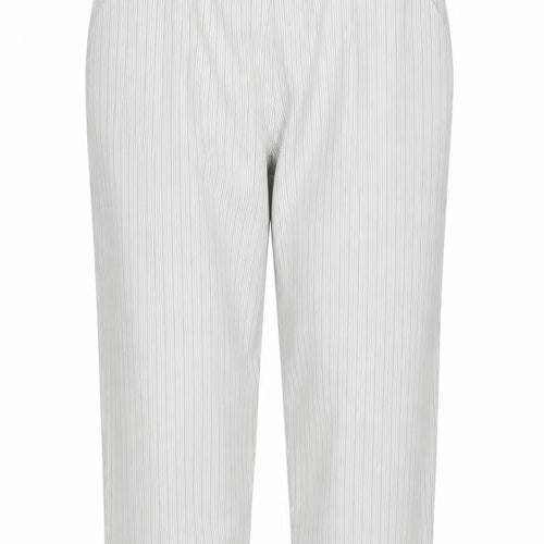 BM Womens White Striped  Cropped Trousers Size 18 L24 in