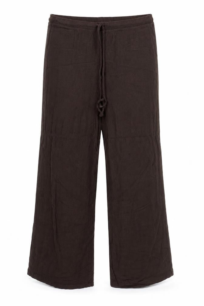 Front view of TRUE women’s brown trousers, size UK 18, 27-inch leg