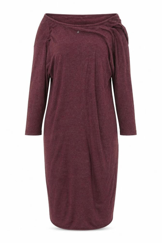 Front view of CULTURE women’s red wrap dress, size M