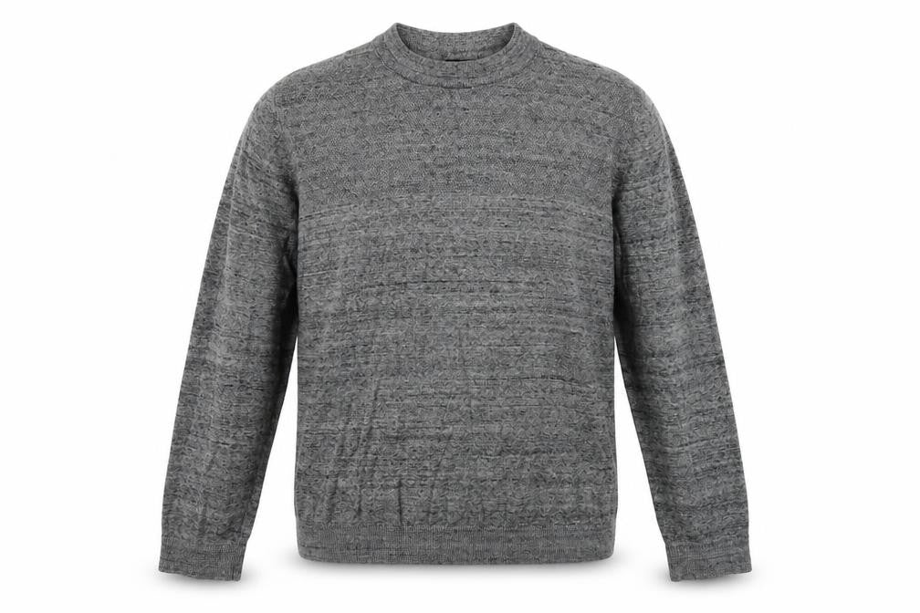 Front view of Burton men’s grey jumper, size L