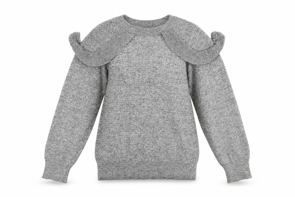 Front view of Topshop women’s grey jumper, size UK 10