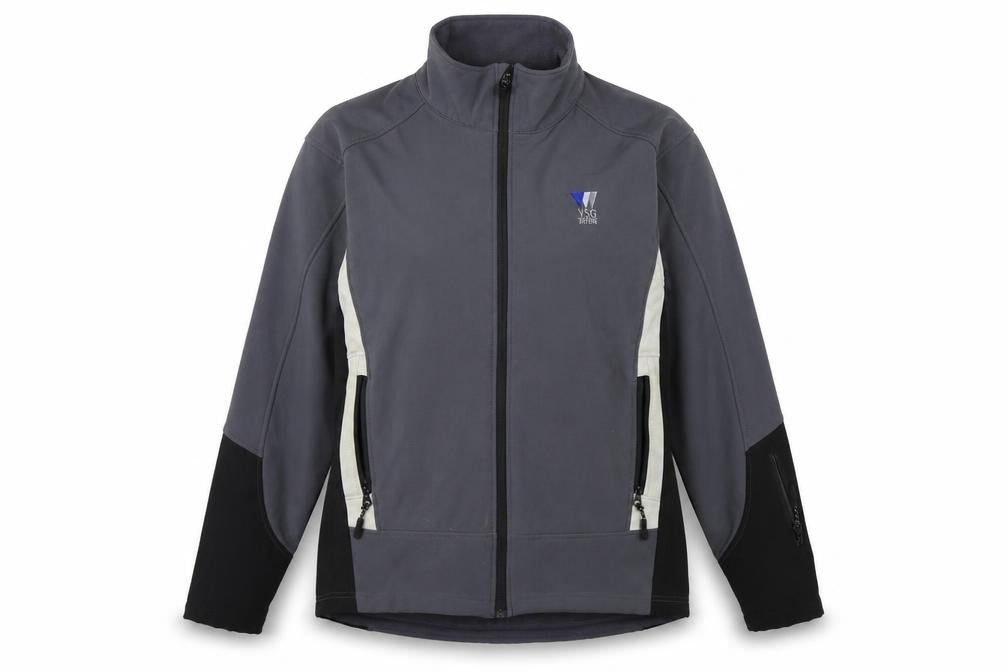 Front view of tungsten women’s grey jacket coat, size L