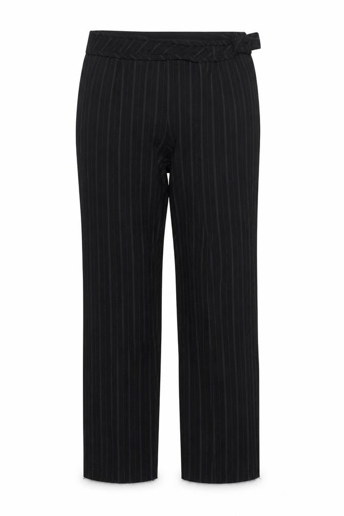 Klass Collection Womens Black Striped  Trousers  Size 16 L29 in