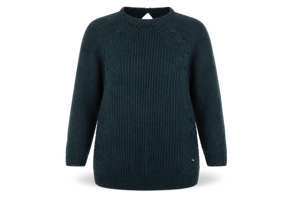 Front view of New Look women’s green jumper, size S