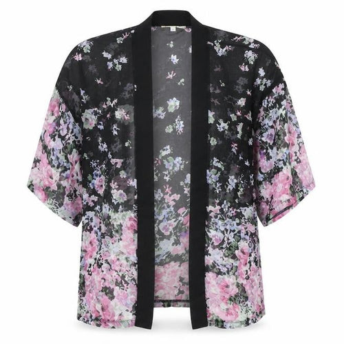 CAMERO ROSE Womens Black Geometric  Cardigan Jumper Size 8