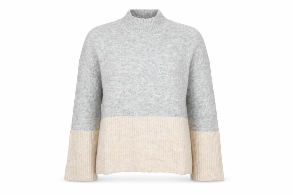 Front view of Papaya women’s grey jumper, size S