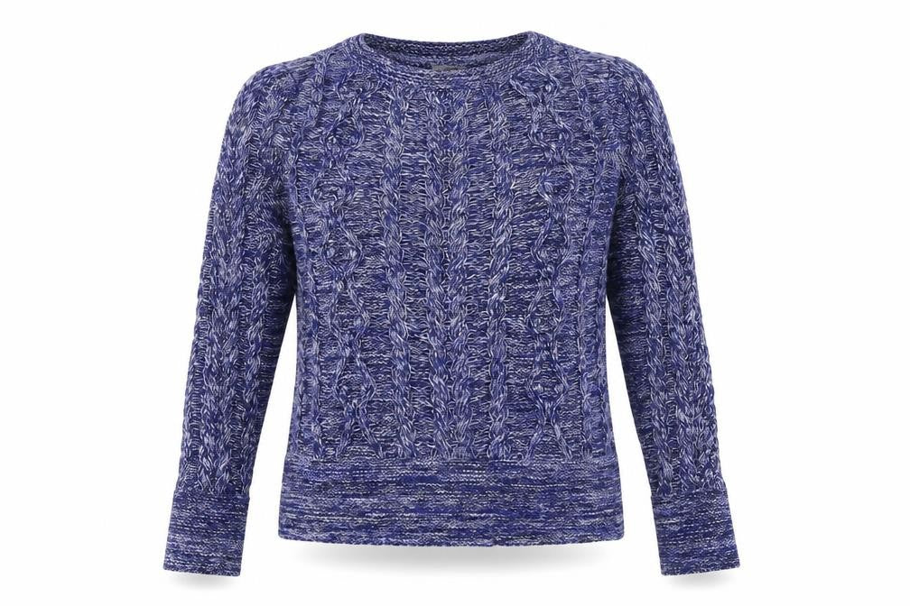 Front view of Country Casuals women’s blue jumper, size S
