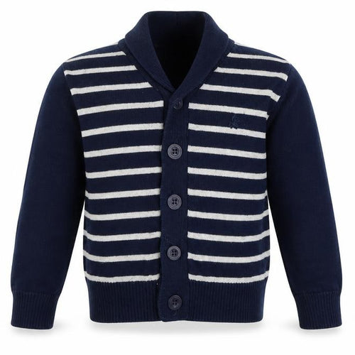 Cool Club Boys Blue Striped  Cardigan Jumper Size 2 Years