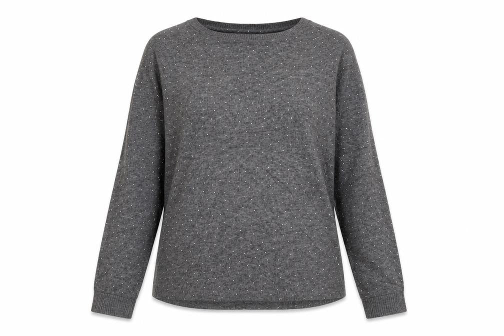 Front view of Primark women’s grey jumper, size UK 12