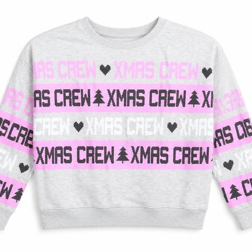 George Girls Grey   Pullover Sweatshirt Size 6-7 Years  - Christmas Jumper