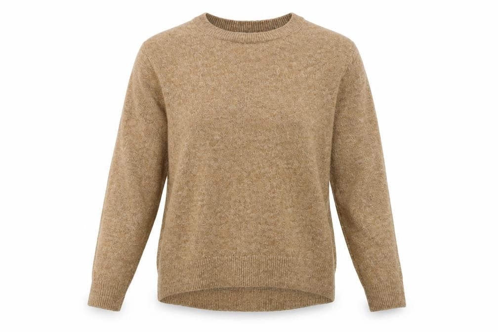 Front view of H7m women’s brown jumper, size S