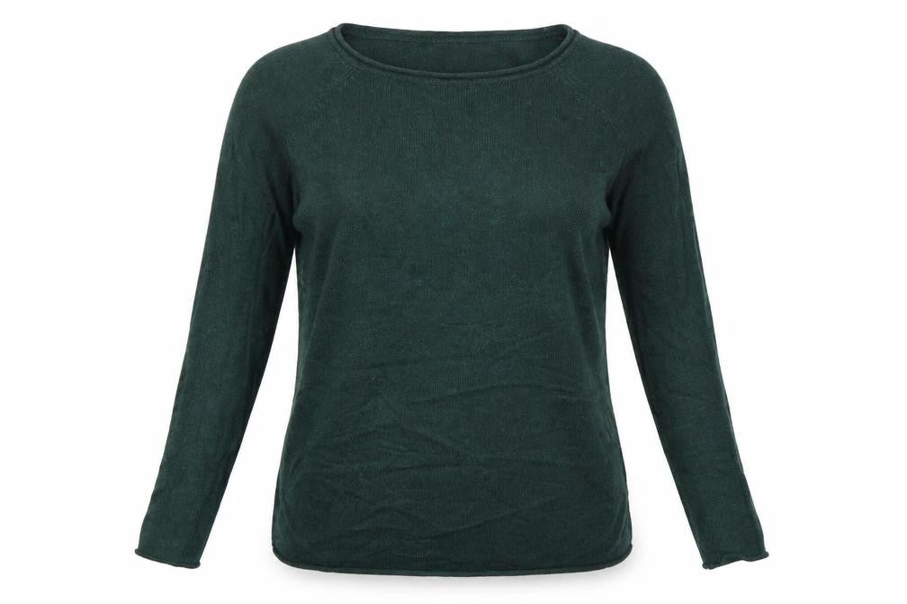 Front view of H&M women’s green jumper, size S