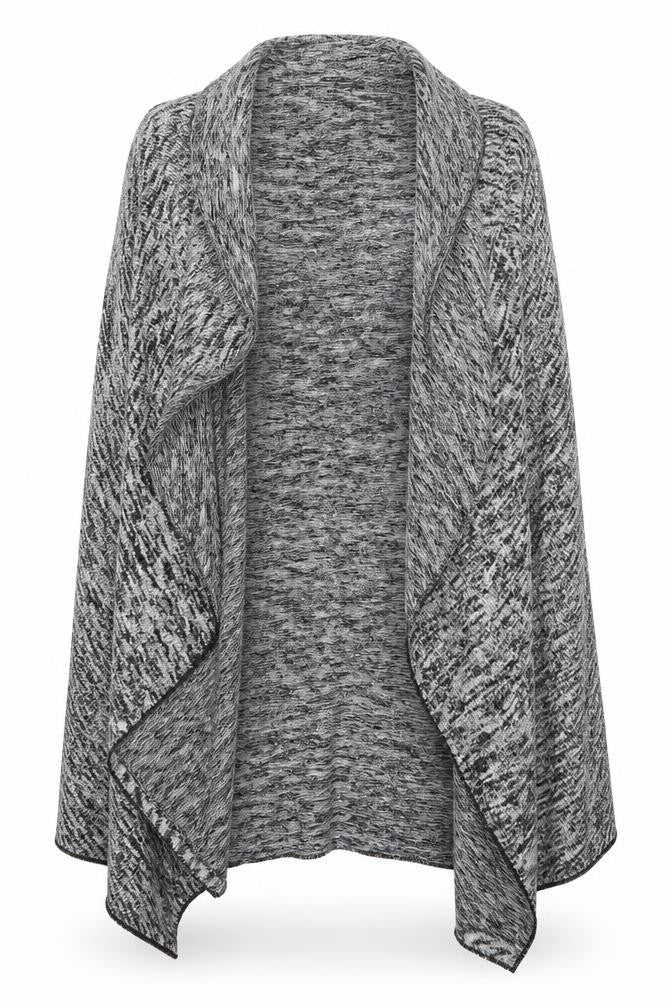 Front view of stylewise women’s grey cape jumper, size S