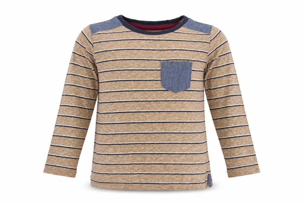Front view of Matalan Baby Multicoloured Striped Polo, size 12-18, Months