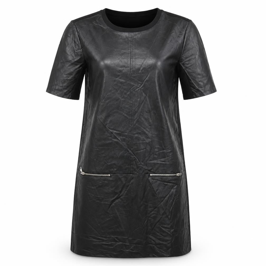 Front view of River Island women’s black bodycon, size UK 12