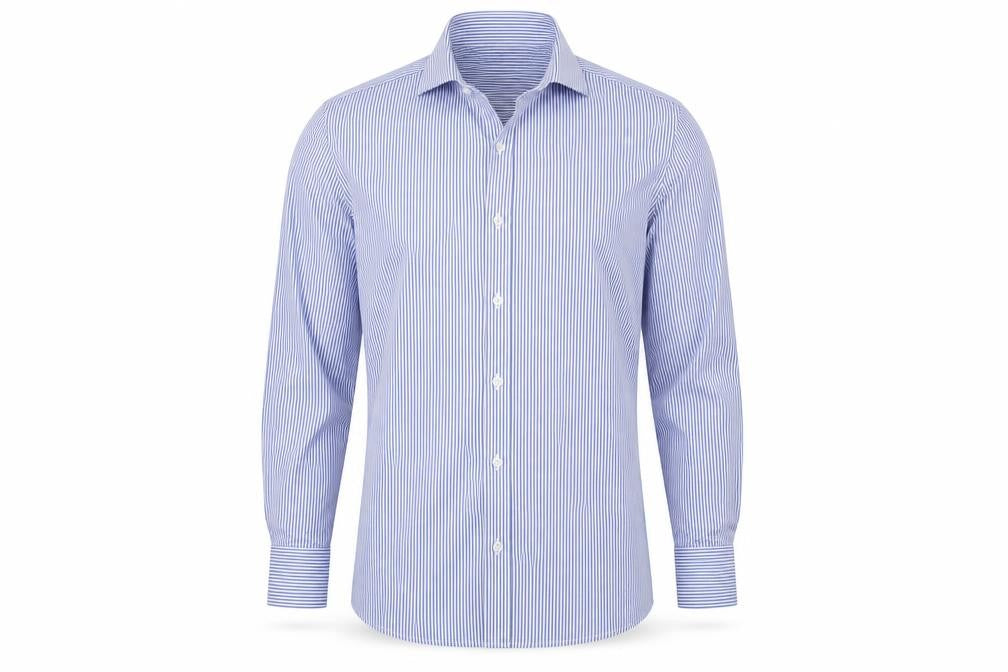 T.m Jewin Mens Blue Striped   Dress Shirt Size 36