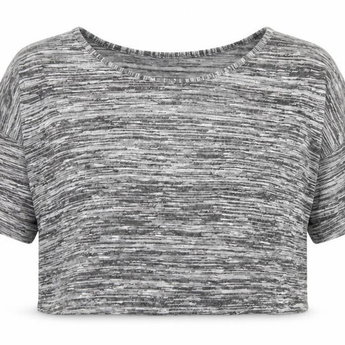 Blooming Marvellous Womens Grey Striped  Cropped T-Shirt Size 10
