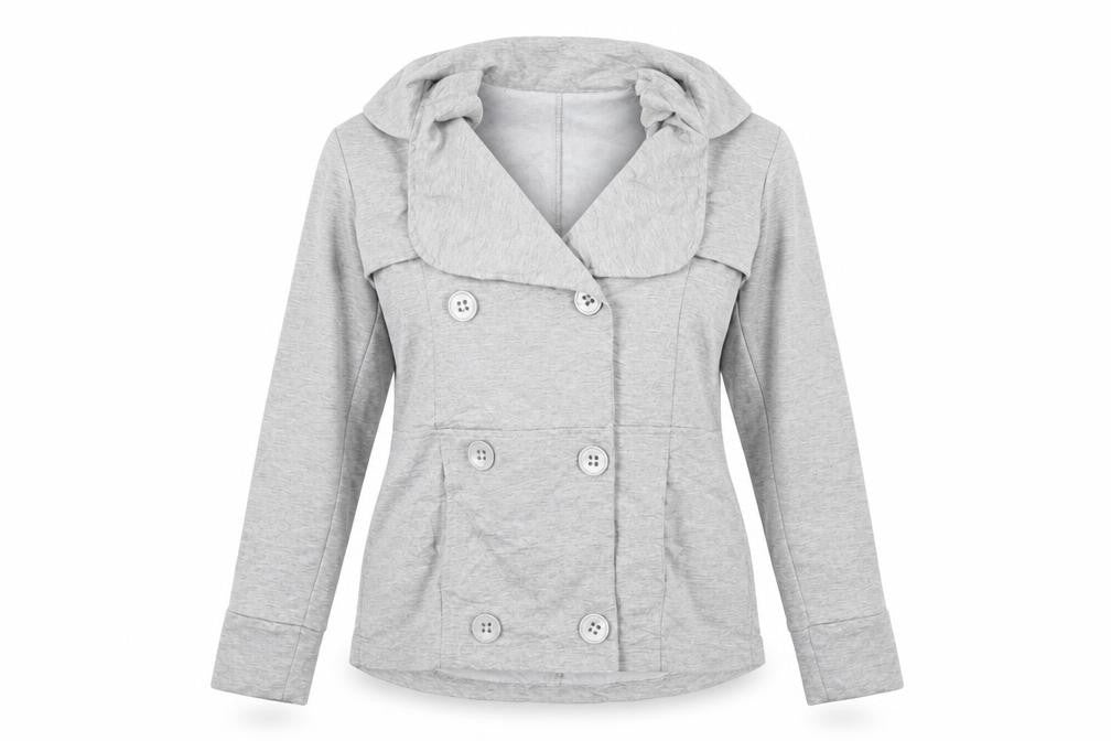 Front view of Megi women’s grey jacket, size L