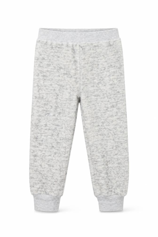 Front view of Next girls’ grey solid fleece cami pyjama pants, size 2, years