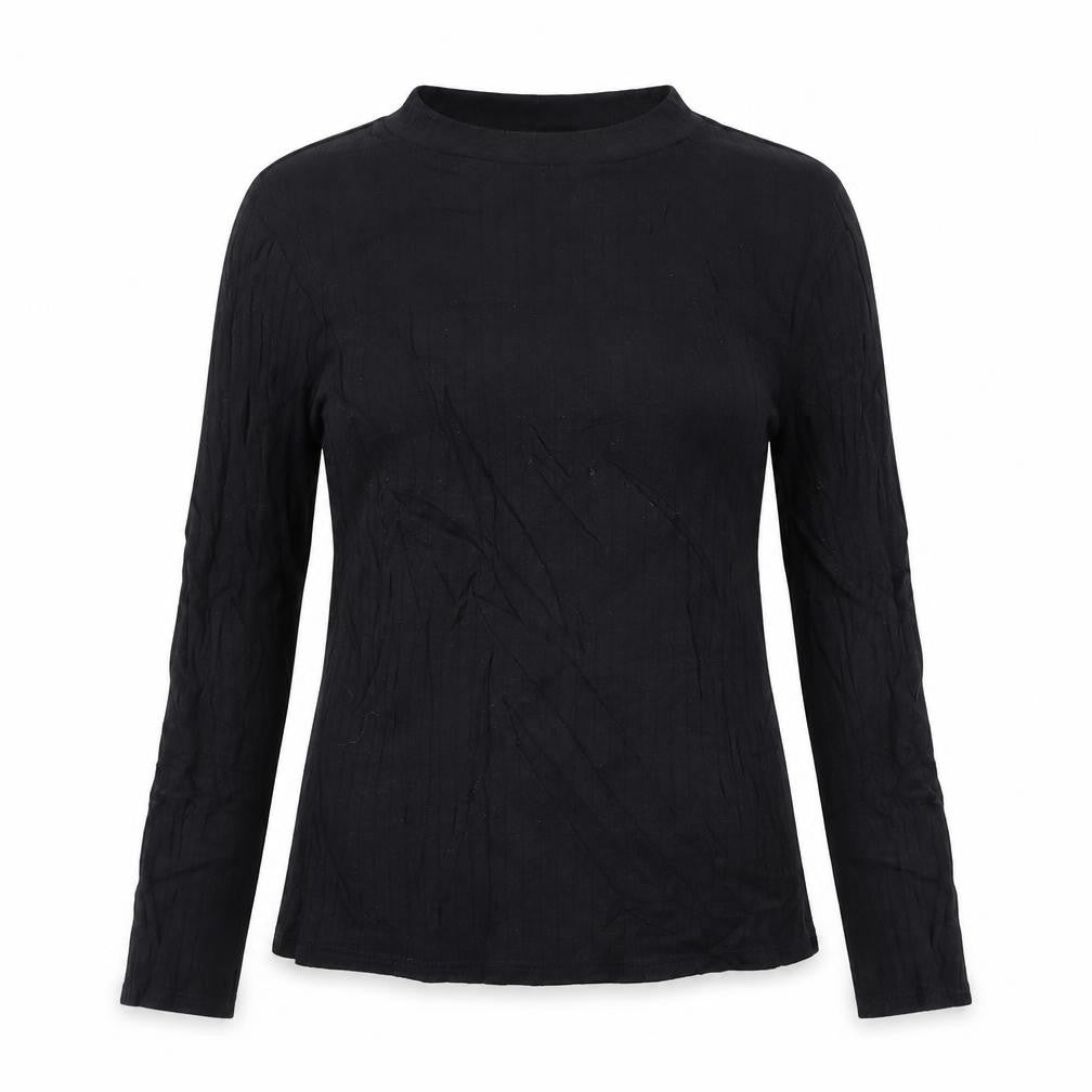 Front view of River Island women’s black basic blouse, size UK 8
