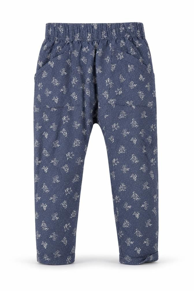Front view of Next girls’ blue polka dot pyjama pants, size 7, years