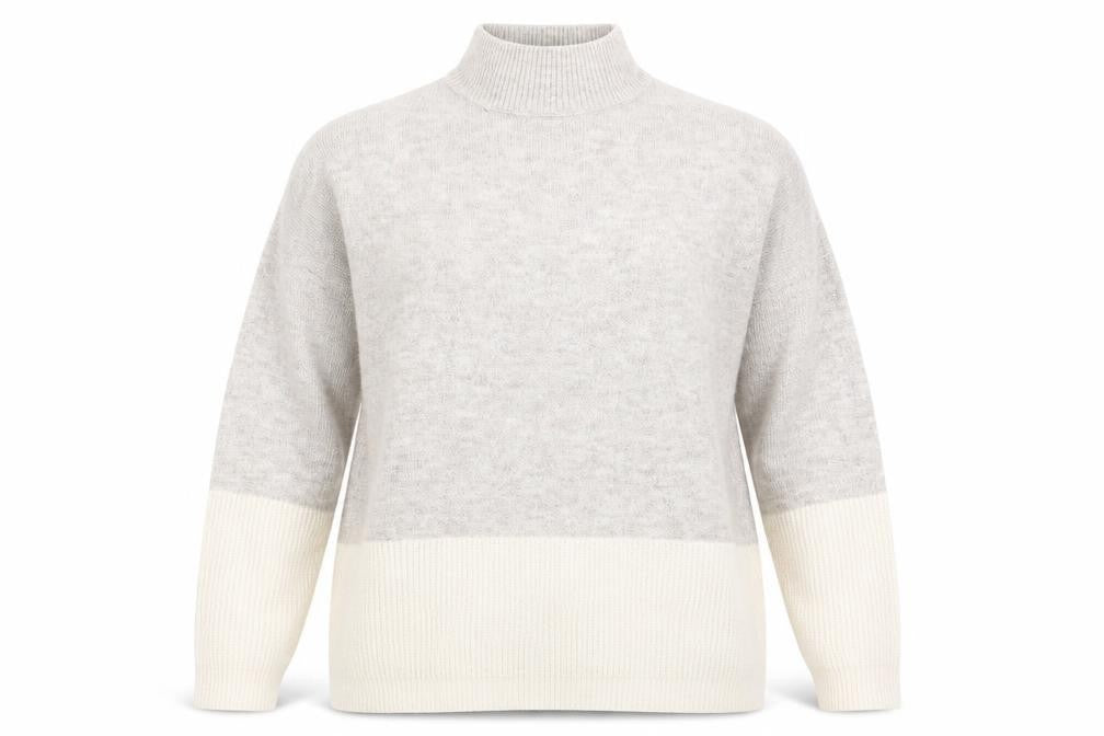 Front view of Primark women’s beige jumper, size UK 14