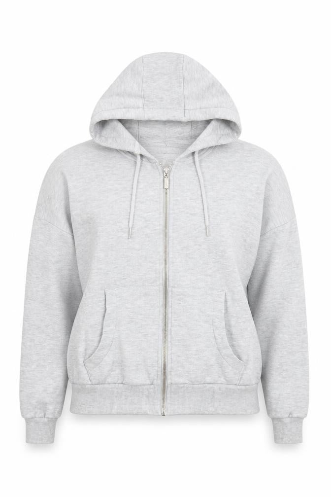 Front view of Primark women’s grey jacket, size UK 14