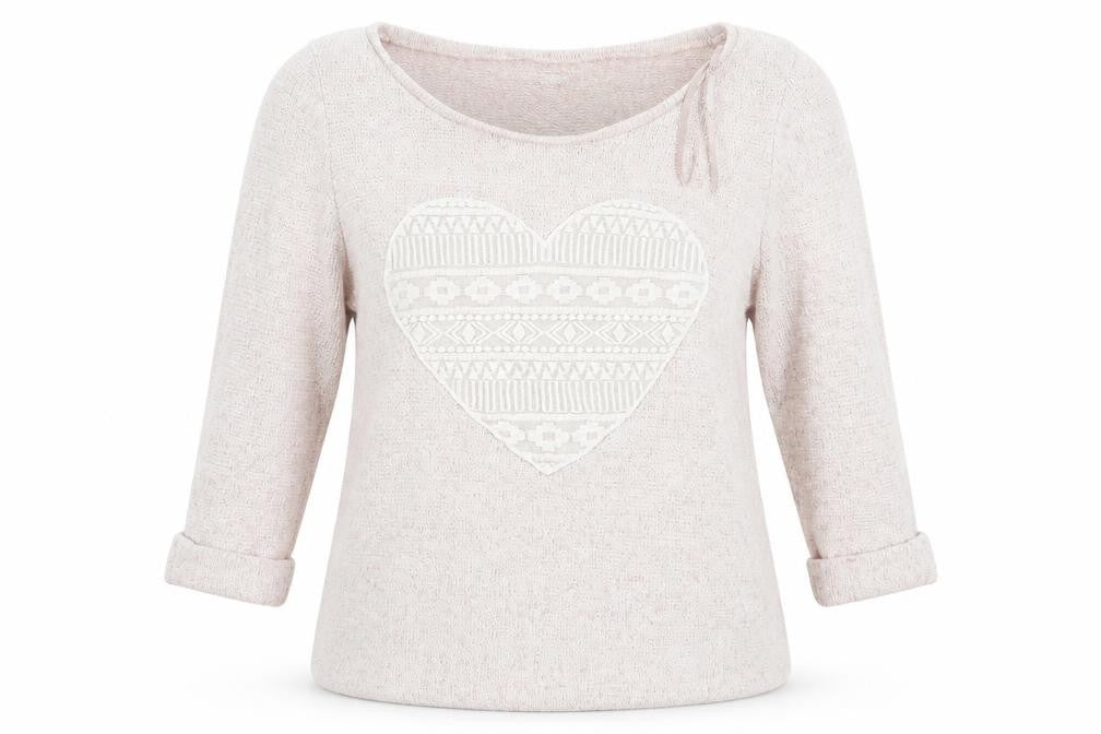 Front view of New Look women’s pink jumper, size UK 10