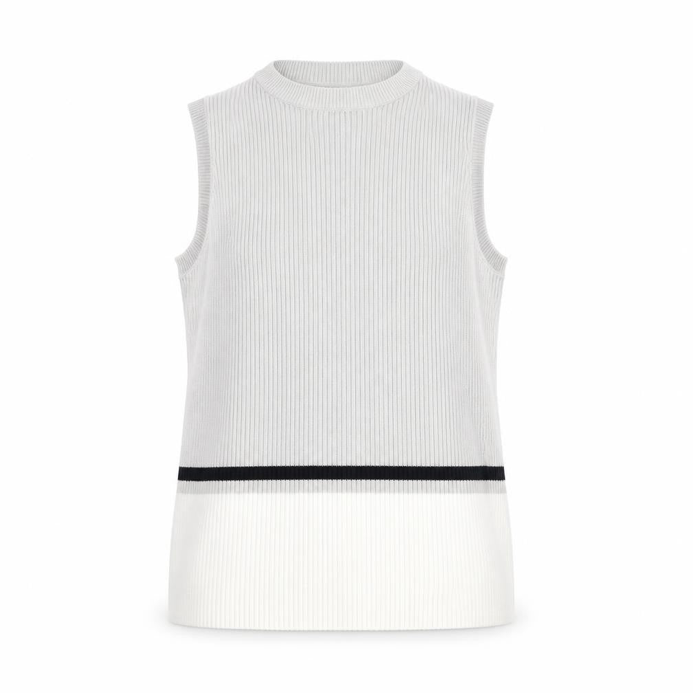 Front view of hadas women’s grey basic tank, size UK 8