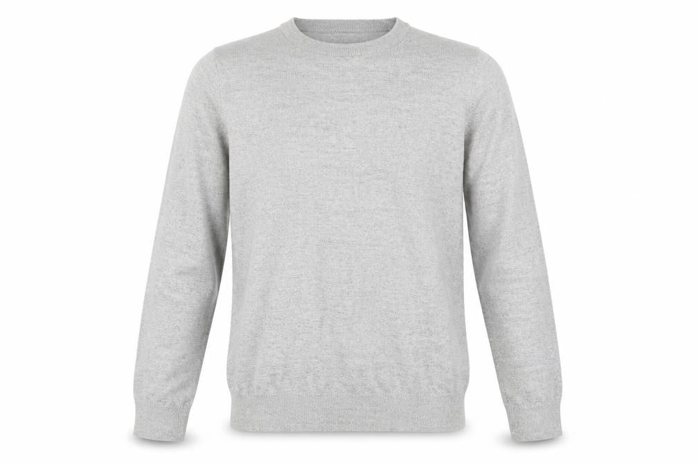 Front view of H&M men’s grey jumper, size S