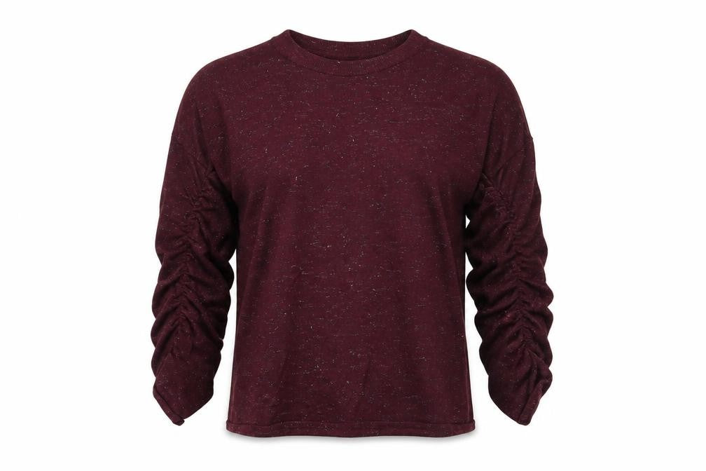 Front view of Warehouse women’s purple basic blouse, size UK 12