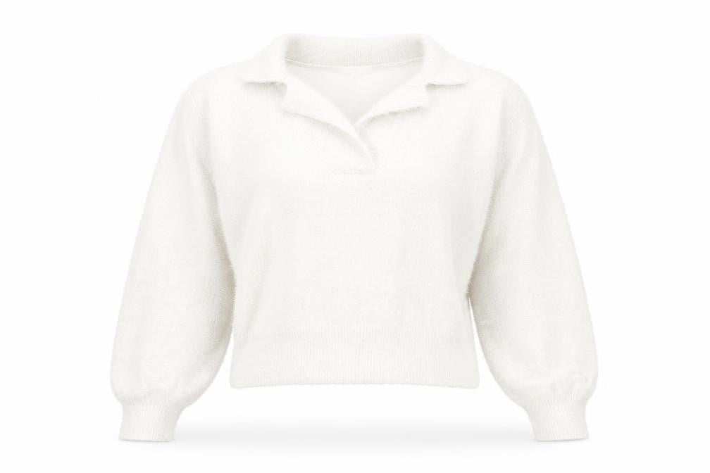 Front view of H&M women’s white jumper, size S