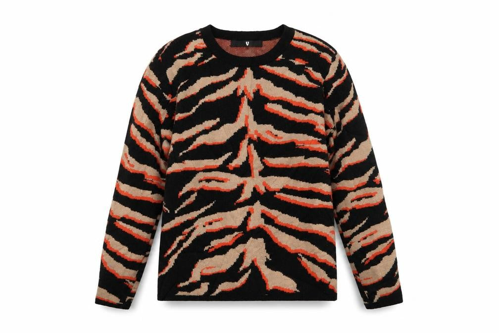 Front view of Very women’s multicoloured animal print jumper, size UK 12