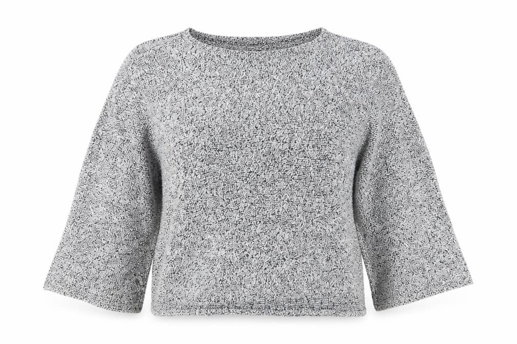 Front view of Zara women’s grey jumper, size S