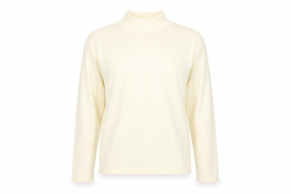 Front view of Bonmarché women’s beige jumper, size S